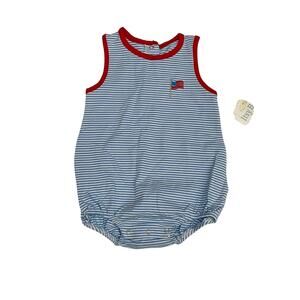 NWT Itsy Bitsy 9M American Flag Bubble Romper